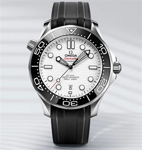 omega seamaster white face|omega seamaster diver white dial.